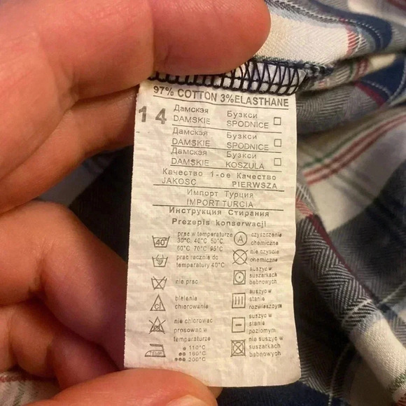 Plus size cotton summer  dress 👗 Denim plaid style - Picture 6 of 6